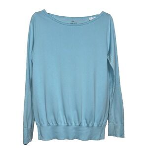 Nike Women's Dri-Fit Epic Crew Knit‎ Training Blue Size M Shirt Long Sleeve Tee